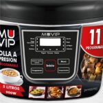 Muvip Olla a Presion Electrica - 5 Litros - 11 Programas Disponibles - 900W - Display LED - Acero Inoxidable - Totalmente Desmontable - Control de Tiempo y Temperatura - Imagen 5
