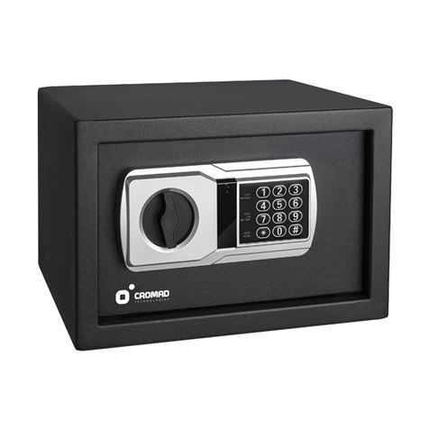 305012_1 Cromad Caja Fuerte Electronica - Alto Nivel de Seguridad - De 3 a 8 Digitos - Bisagras Ocultas - Incluye Llave de Emergencia - 200x310x200mm - Imagen 1