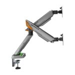 Aisens Soporte de Mesa RGB Gaming Contrapeso Giratorio e Inclinable Para Monitor-TV 16kg - 3 Pivotes - 2 Brazos - 17"-38" - Color Negro - Imagen 3