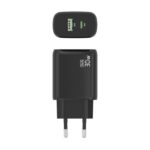 Aisens Cargador GaN 30W - 1xUSB-C PD3.0 QC4.0 - 1xUSB-A QC3.0 - Color Negro - Imagen 5