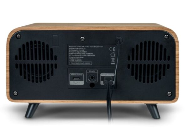 Thomson RT850BT Altavoz Retro Bluetooh - Radio Reloj Despertador - Potencia musical 30W - Color Madera/Negro - Imagen 3