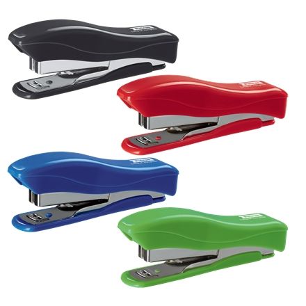 305672_1 Petrus 200 Liliput Recycled Grapadora + 1 Caja de 1.000 Grapas 23/6 - Hasta 12 Hojas - Grapas 23/6 - Fabricada con un 85% de Plastico Reciclado - Grapado Cerrado y Clavado - Colores Surtidos - Imagen 1
