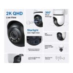 TP-Link Tapo C520WS Camara de Seguridad IP 2K QHD 4MP WiFi - Apta para Interior/Exterior - Vision Panoramica 360º - Vision Nocturna a Color - Deteccion Inteligente - Alarma de Luz y Sonido Personalizable - Imagen 2