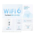 TP-Link Deco X10 Sistema WiFi Mesh AI de 3 Unidades WiFi 6 AX1500 Dual Band - Velocidad hasta 1500Mbps - 2 Puertos RJ-45 - Imagen 2
