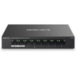 Mercusys Switch 8 Puertos Gigabit RJ45 10/100/1000Mbps - 7 Puertos PoE - Diseño Compacto - Plug & Play - Carcasa de Metal