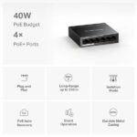 Mercusys Switch 6 Puertos RJ45 10/100Mbps - 4 Puertos PoE - Largo Alcance hasta 250m en Modo Extendido - Carcasa de Metal - Imagen 4