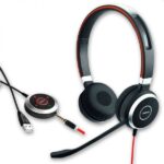 Jabra Evolve 40 MS Auriculares con Microfono USB/3.5mm - Cancelacion Pasiva de Ruido - Diadema Ajustable - Controles en Cable - Color Negro - Imagen 3