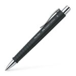 Faber-Castell Poly Pack de Boligrafo Poly Ball y Pluma Estilografica Poly Pen con Plumin B - Clip de Metal - Color Negro - Imagen 3