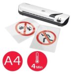 GBC Inspire+ A4 Plastificadora - Hasta Tamaño A4 - Velocidad 250mm/min - Calentamiento en 4 Minutos - Ajuste Adicional Frio - Grueso Bolsa 75 y 125mic - Color Blanco - Imagen 2