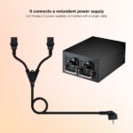Nanocable Cable de Alimentacion CEE7 Macho a 2x C-13 Hembra 3m - Color Negro - Imagen 4