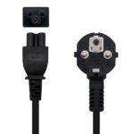 Nanocable Cable de Alimentacion CEE7 Acodado Macho a M-C5 Hembra Trebol 2m - Color Negro - Imagen 4