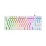 Trust Teclado de Membrana USB - Iluminacion LED - Cable de 1.35m - Color Blanco - Imagen 2