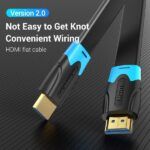 Vention Cable Plano HDMI Macho a HDMI Macho 2.0 4K - 1m - Color Negro - Imagen 2