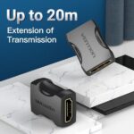 Vention Pack 2 Adaptador HDMI Hembra a HDMI Hembra 4K 2.0 - Color Negro - Imagen 2
