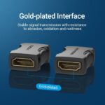 Vention Pack 2 Adaptador HDMI Hembra a HDMI Hembra 4K 2.0 - Color Negro - Imagen 5