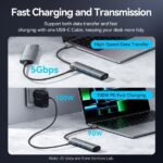 Vention Docking Station 6 en 1 USB-C a HDMI/3xUSB3.0/USB-C 3.2 G1/PD 100W - 0.15m - Color Gris - Imagen 5