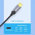 Vention Cable USB-C a 2xRCA Macho - 1m - Trenzado - Color Gris - Imagen 2