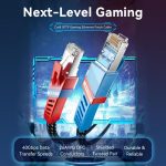 Vention Cable de Red SFTP RJ45 Cat.8 -  0.5m - Gaming - Color Negro - Imagen 2