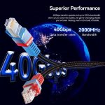 Vention Cable de Red SFTP RJ45 Cat.8 -  0.5m - Gaming - Color Negro - Imagen 4