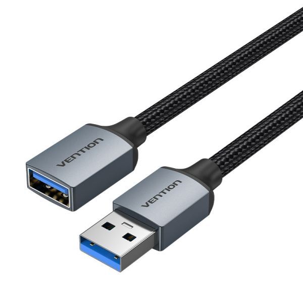 307363_1 Vention Cable USB-A 3.0 Macho a USB 3.0 Hembra - 1m - Trenzado - Color Gris - Imagen 1