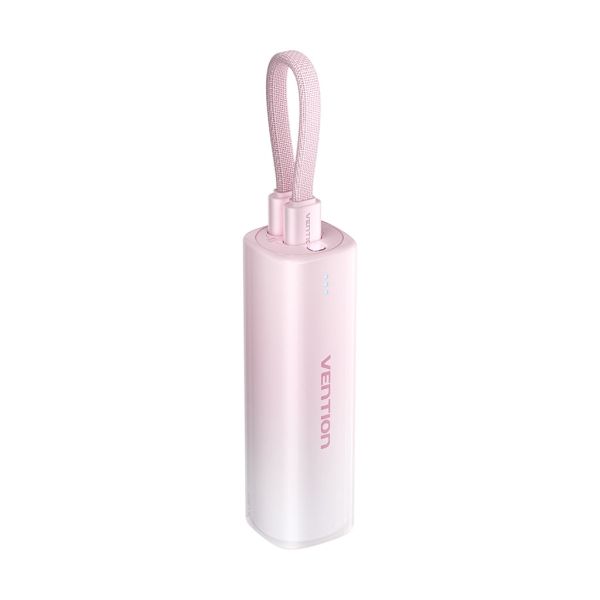 307408_1 Vention PowerBank 5000mAh - USB-C, Lightning - Carga Rapida 20W - Color Rosa - Imagen 1