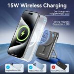 Vention PowerBank 1000mAh Magnetico Inalambrico - USB-C - Carga Rapida 20W - Color Negro - Imagen 5