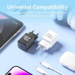 Vention Cargador de Pared GaN USB-C 20W - Cable USB-C a Lightning 1m - Color Negro - Imagen 2
