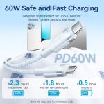 Vention Cable USB-C a USB-C 3A 60W - 2m - Trenzado - Color Azul - Imagen 3