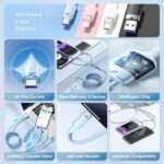 Vention Cable USB-A 2.0 a USB-C, Lightning, Micro-B 6A - 1.5m - Trenzado - Color Rosa - Imagen 2
