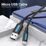 Vention Cable USB-A 2.0 a Micro-B 3A - 1m - Color Azul - Imagen 2
