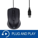 Ewent Raton con Cable - 1000dpi - Longitud del Cable 1.20m - Color Negro - Imagen 3