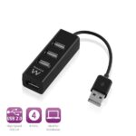 Ewent Hub USB2.0 de Alta Velocidad - USB-A de 4 Puertos - Color Negro - Imagen 2