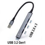 Ewent Hub USB3.2 - 1 USB-A - 1 Puerto USB 3.2 - 3 Puertos USB 2.0 - Imagen 2
