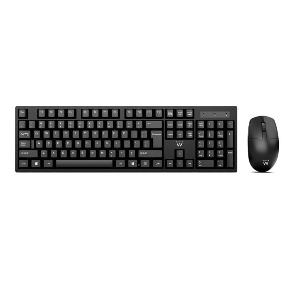 307943_1 Ewent Pack Inalambrico 2.4hz KB+RATON - Teclado de Oficina - Receptor USB-A - 1 Bateria AAA (Incluida) - Color Negro - Imagen 1