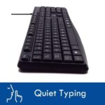 Ewent Teclado con Cable de Oficina - 104 Teclas - Cable USB-A de 1.35m - Color Negro - Imagen 3