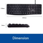 Ewent Teclado con Cable de Oficina - 104 Teclas - Cable USB-A de 1.35m - Color Negro - Imagen 4