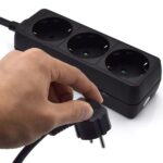 Ewent Regleta de Energia 3 Enchufes - 16A Enchufe Schuko - Color Negro - Imagen 3