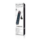 Ewent Regleta de Energia - 6 Enchufes - Version Schuko - 16A con Interruptor de Encendido/Apagado - Proteccion contra Sobrecarga - Cable de 1.5m - Color Negro - Imagen 5