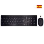 Ewent Pack Inalambrico 2.4hz KB+RATON - Teclado de Oficina con 13 Teclas Multimedia - Raton de Viaje - 1000dpi Unico - Receptor USB-A - 2 Bateria AA (Incluida) - Color Negro - Imagen 2