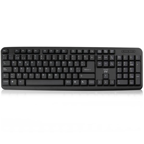 308063_1 Ewent Teclado con Cable - Diseño Slim - Cable USB-A de 1.35m - Color Negro - Imagen 1