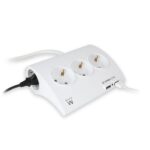Ewent Regleta de Energia - 5 enchufes - Version Schuko - 16A -  2 Puertos USB - Cable de 1.5m - Color Blanco - Imagen 3