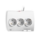 Ewent Regleta de Energia - 5 enchufes - Version Schuko - 16A -  2 Puertos USB - Cable de 1.5m - Color Blanco - Imagen 4