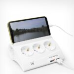 Ewent Regleta de Energia - 5 enchufes - Version Schuko - 16A -  2 Puertos USB - Cable de 1.5m - Color Blanco - Imagen 5
