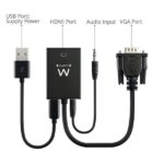 Ewent EW9866 Convertidor VGA a HDMI con Audio - Resolucion Maxima de 1920 x 1200 pixeles - No Drivers - Color Negro - Imagen 2