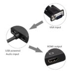 Ewent EW9866 Convertidor VGA a HDMI con Audio - Resolucion Maxima de 1920 x 1200 pixeles - No Drivers - Color Negro - Imagen 3