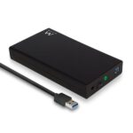 Ewent EW7056 Caja Externa para Disco Duro SATA de 3.5" -sin Tornillos - USB 3.2 - Cable 80cm - Color Negro