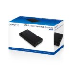 Ewent EW7056 Caja Externa para Disco Duro SATA de 3.5" -sin Tornillos - USB 3.2 - Cable 80cm - Color Negro - Imagen 5