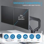 Ewent Soporte de Mesa Contrapeso Giratorio e Inclinable para Monitor/TV 16Kg - 2 Brazos - 17-32" - Color Negro - Imagen 3