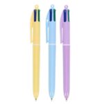 Bic 4 Colours Pastel Pack de 3 Boligrafos de Bola Retractil - Punta Media de 1.0mm - Tinta con Base de Aceite - Cuerpo en Colores Pastel - 4 Colores - Imagen 2