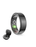 Ksix Saturn Anillo Inteligente - Autonomia Hasta 3 Dias - Actividad y Salud - Monitor de Sueño - 5ATM - Talla XL (Talla 12) - Color Negro